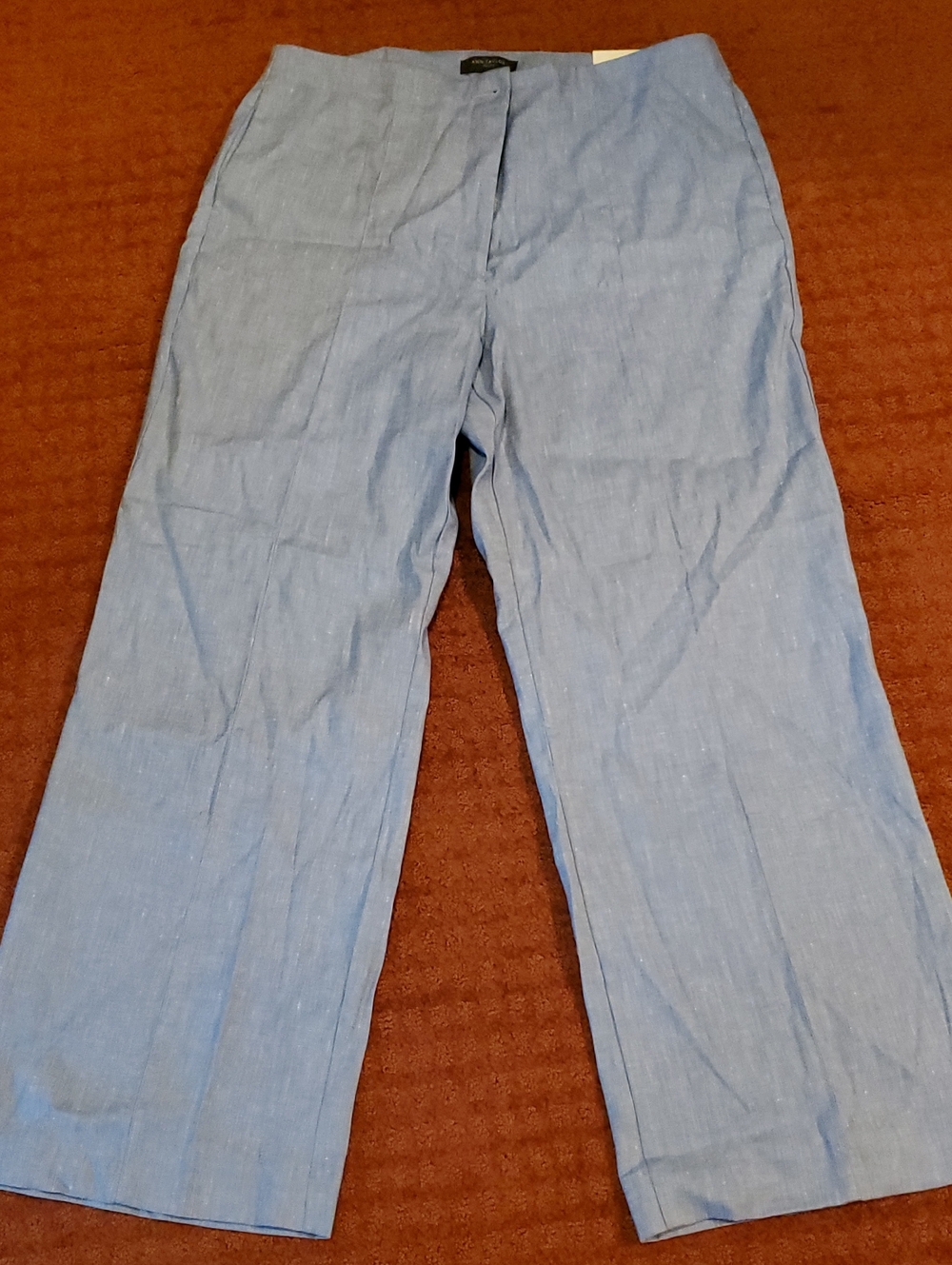 Ann Taylor Light Blue Linen-Blend Men's Pants